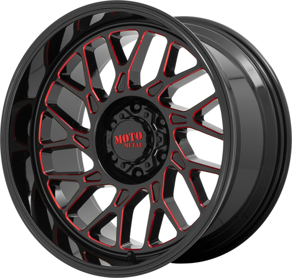 MO805 PREDATOR Gloss Black Milled With Red Tint