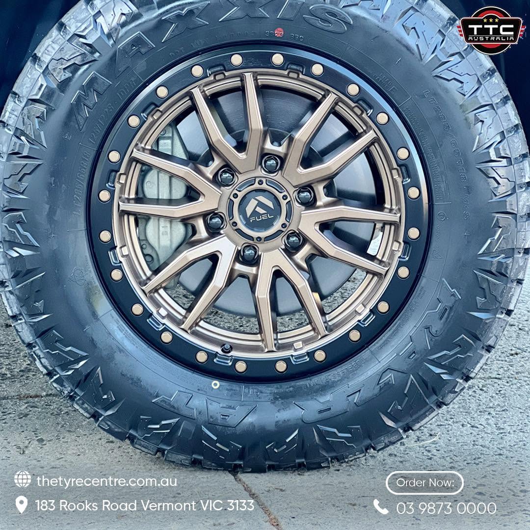 18 inch Fuel Rebel Bronze D681 Wheels 285/65R18 Maxxis Razr AT811 - The ...