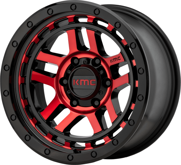 KM540 RECON Gloss Black Machined With Red Tint