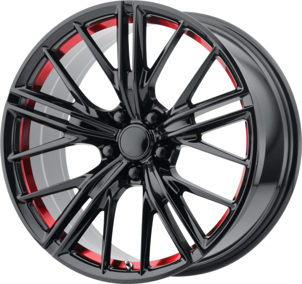 PR194 Gloss Black Red Machined